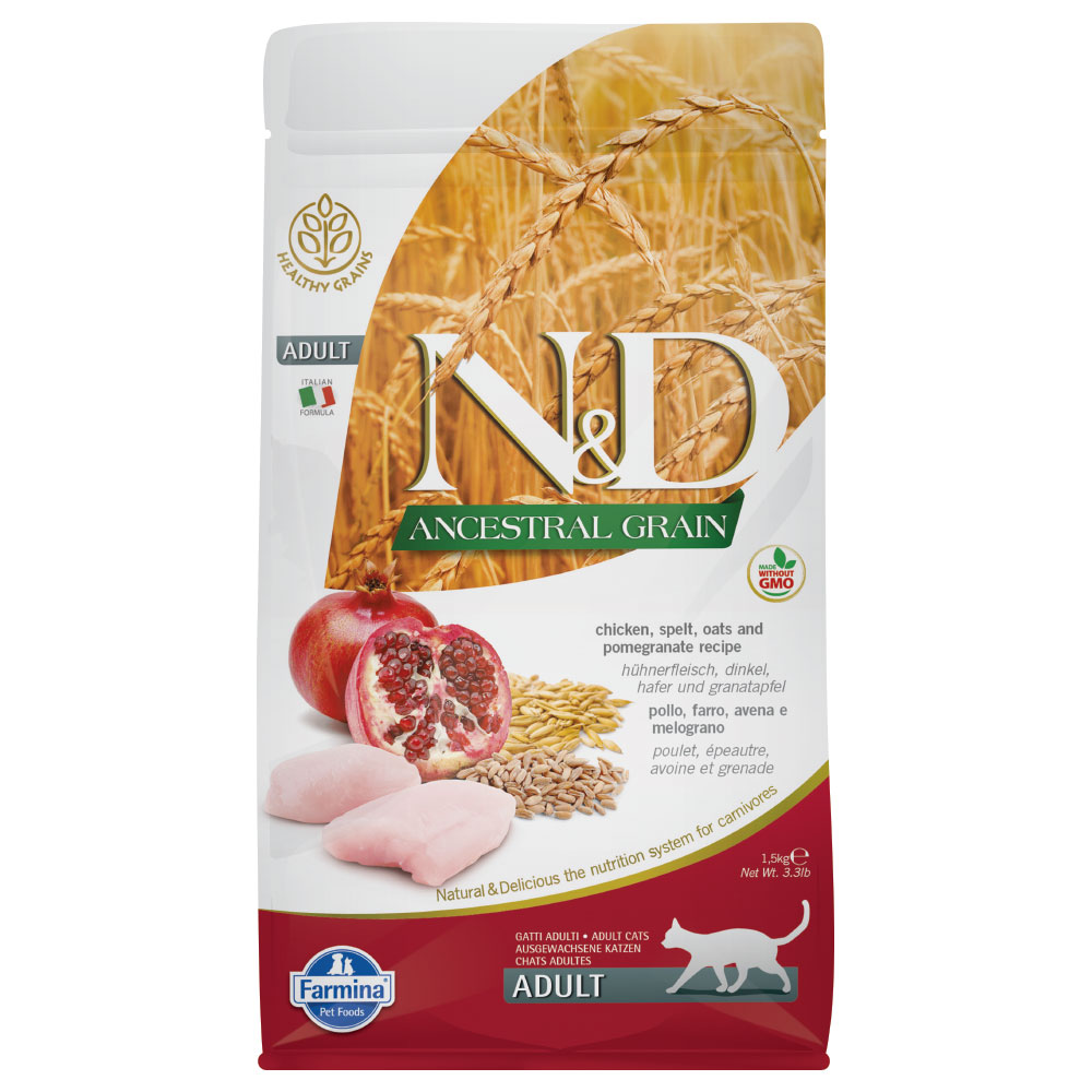 N&D Cat Ancestral Grain Adult mit Huhn & Granatapfel - Sparpaket: 2 x 5 kg N&D Cat Ancestral Grain Adult mit Huhn & Granatapfel - Sparpaket: 2 x 5 kg von N&D Ancestral Grain Cat