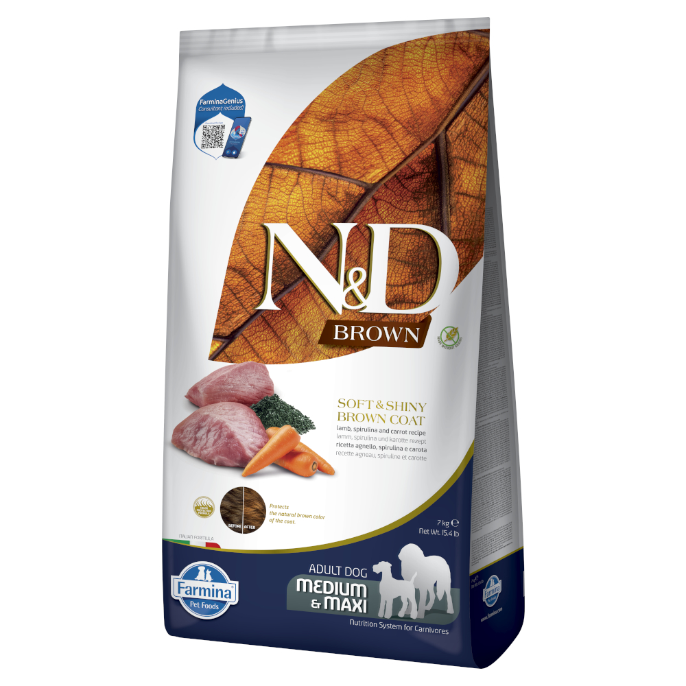 Farmina N&D Dog Brown Adult Medium & Maxi mit Lamm, Karotte & Spirulina - Sparpaket: 2 x 7 kg Farmina N&D Dog Brown Adult Medium & Maxi mit Lamm, Karotte & Spirulina - Sparpaket: 2 x 7 kg von N&D Dog