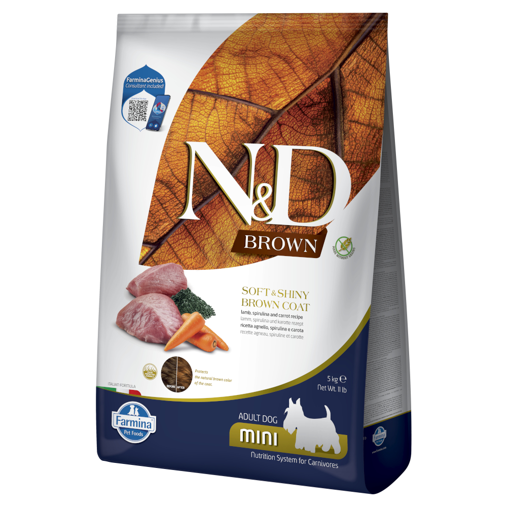 Farmina N&D Dog Brown Adult Mini Lamm, Karotte & Spirulina - Sparpaket: 2 x 5 kg Farmina N&D Dog Brown Adult Mini Lamm, Karotte & Spirulina - Sparpaket: 2 x 5 kg von N&D Dog