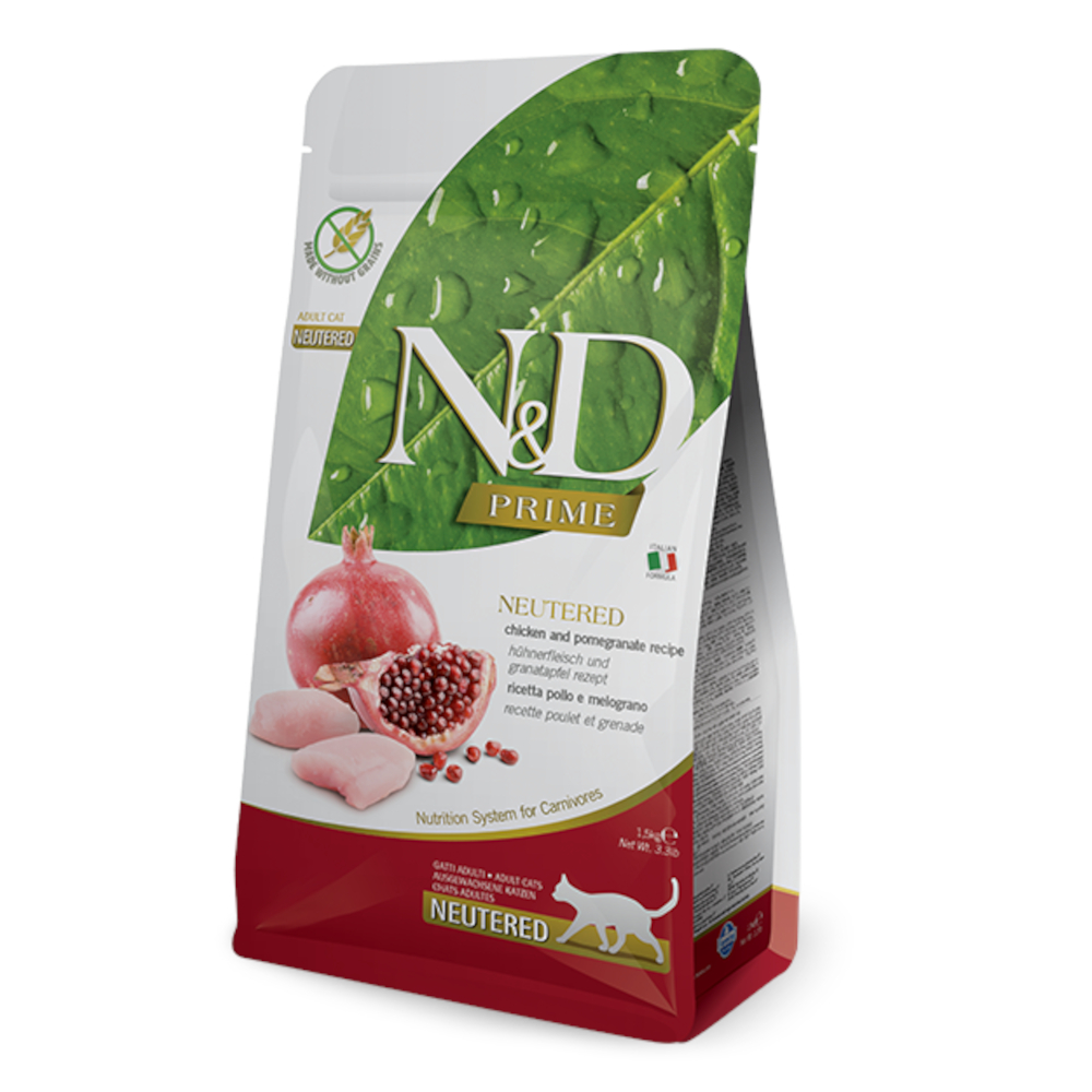 Farmina N&D getreidefrei Neutered mit Huhn & Granatapfel  - Sparpaket: 2 x 1,5 kg von N&D Prime Cat