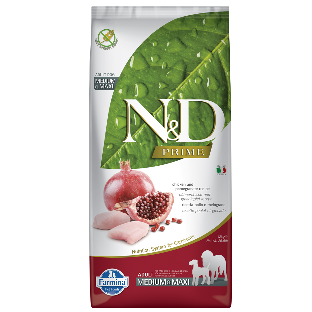Farmina N&D getreidefrei Adult Medium mit Huhn & Granatapfel - Sparpaket: 2 x 12 kg Farmina N&D getreidefrei Adult Medium mit Huhn & Granatapfel - Sparpaket: 2 x 12 kg von N&D Prime Dog