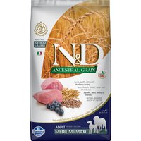 Farmina N&D Ancestral Grain Adult Medium & Maxi mit Lamm & Blaubeere - 12 kg von N&D Ancestral Grain Dog