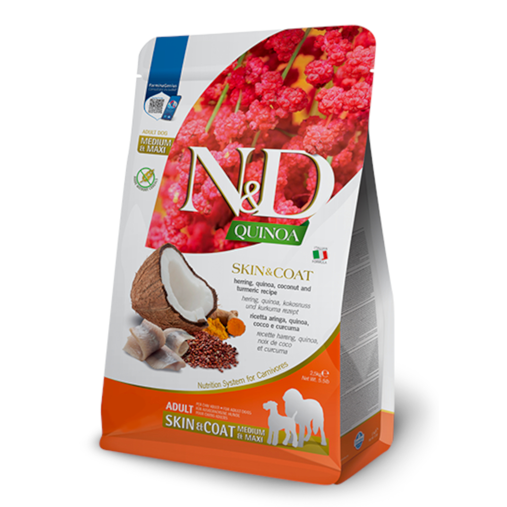 Farmina N&D Quinoa Adult Skin & Coat mit Hering & Kurkuma - 7 kg Farmina N&D Quinoa Adult Skin & Coat mit Hering & Kurkuma - 7 kg von N&D Quinoa