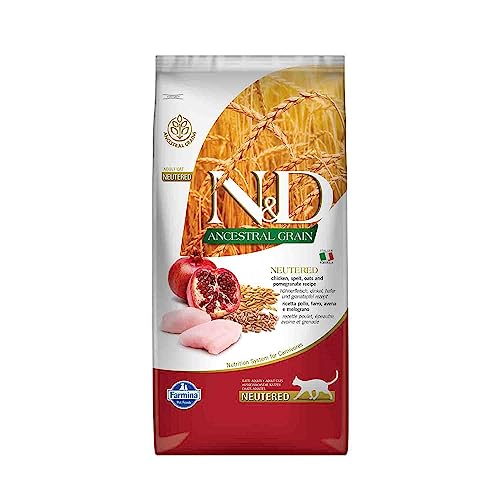 Farmina N&D ANCESTRAL Grain Adult Pellets Katzenfutter(Trockenfutter, mit hochwertigen Vitaminen und natürliche Antioxidantien, ohne Mais, Zutaten: Huhn, Portionsgröße: 10 kg) von N&D