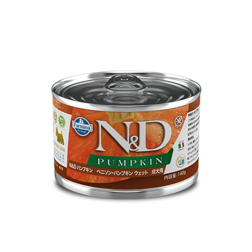 Farmina N&D Pumpkin Mini Pastete Hundefutter (Nassfutter, mit hochwertigen Vitaminen und natürliche Antioxidantien, ohne Mais, Zutaten: Wild und Kürbis, Portionsgröße: 140 g) von N&D