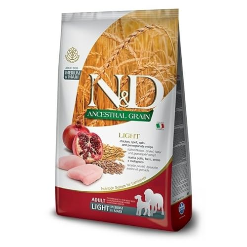 Farmina N&DHund getreidearm Huhn & Granatapfel LIGHT MEDIUM & MAXI 12 KG von N&D