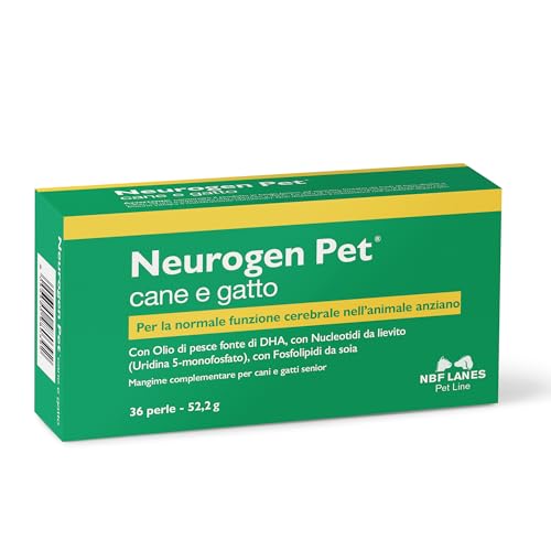 NBF Lanes | Neurogen Pet Hund und Katze, 36 Perlen für die Normale Gehirnfunktion des Tieres, ältere Hunde und Katzen von NBF Lanes