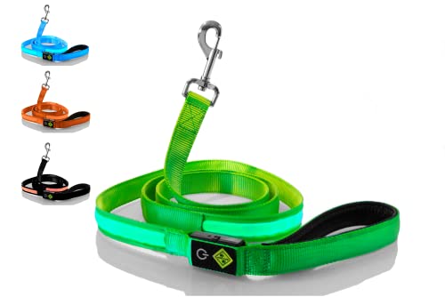 Rockro LED Hundeleine 180 cm USB wiederaufladbar Leuchtend wasserdicht - Perfekte Ergänzung für alle Leuchthalsbänder - Kleine und Große Hunde (Grün) Rockro LED Hundeleine 180 cm USB wiederaufladbar Leuchtend wasserdicht - Perfekte Ergänzung für alle Leuchthalsbänder - Kleine und Große Hunde (Grün) von Rockro