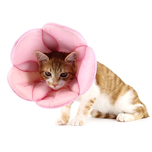 NACOCO Elizabethanisches Halsband für Katzen und kleine Hunde, atmungsaktiv, weicher Rand und leicht zu reinigen (Pink, XL) von NACOCO