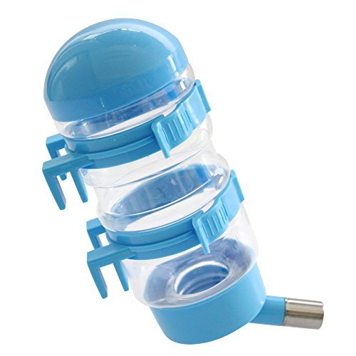 NACOCO Haustier Trinkbrunnen Hund Wasserspender Hund Wasserkocher Katze Flasche mit Automatisch Fütterung Wasser (Blau) von NACOCO