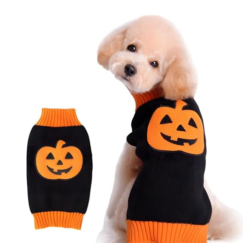 NACOCO Hundepullover, Kürbis-Motiv, für Halloween, Urlaub, Party für Katzen und Welpen, Größe S NACOCO Hundepullover, Kürbis-Motiv, für Halloween, Urlaub, Party für Katzen und Welpen, Größe S von NACOCO