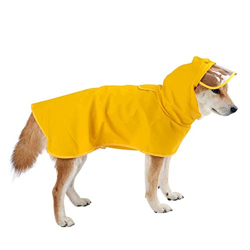 NACOCO Regenmantel für kleine Hunde, wasserdicht, verstellbar, reflektierend, für kleine und mittelgroße Hunde und Katzen (2XL) von NACOCO