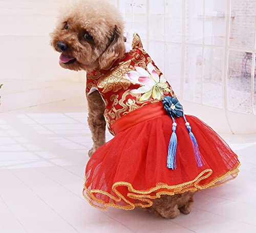 NACOCO Weihnachtskleid für Hunde, für den Winter, Rot von NACOCO