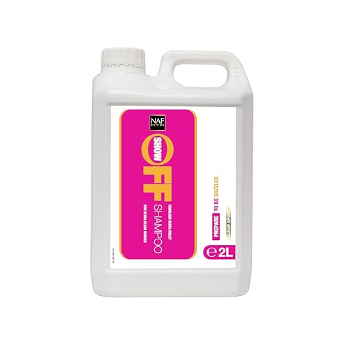 NAF Show Off Shampoo 2L - Tiefenreinigendes, glanzverstärkendes Pferdeshampoo - hellt alle Fellfarben auf - pH-ausgewogen & schonend für häufige Anwendung - ideal zur Showvorbereitung NAF Show Off Shampoo 2L - Tiefenreinigendes, glanzverstärkendes Pferdeshampoo - hellt alle Fellfarben auf - pH-ausgewogen & schonend für häufige Anwendung - ideal zur Showvorbereitung von NAF