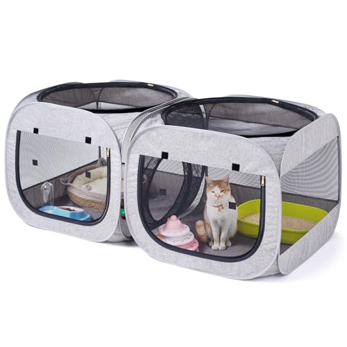 NAFU Faltbarer Pop-Up-Haustier-Laufstall mit großem Fach – tragbares Indoor/Outdoor-Katzengehege für Reisen Camping – Welpen-Kätzchen-Käfig zusammenklappbare Hundehütte & Katzenwohnung NAFU Faltbarer Pop-Up-Haustier-Laufstall mit großem Fach – tragbares Indoor/Outdoor-Katzengehege für Reisen Camping – Welpen-Kätzchen-Käfig zusammenklappbare Hundehütte & Katzenwohnung von NAFU