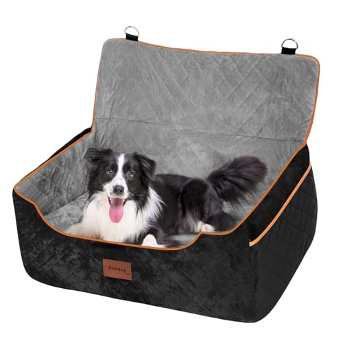 NAHANGPET Hunde-Autositz für große/mittelgroße Hunde unter 25 kg oder 2 kleine Hunde, abnehmbarer und waschbarer Hunde-Sitz, Reise-Hundesitz mit Sicherheitsleine, dickes Kissen und von NAHANGPET