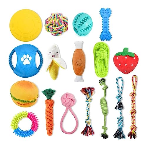 NAIXUE Hunde Seil Apportieren Spielzeug Tauziehen Spiel Für Welpen Zahnen Kauen Spielzeug Hunde Apportieren Spielzeug Für Indoor Hunde Hunde Kauspielzeug Spielset von NAIXUE