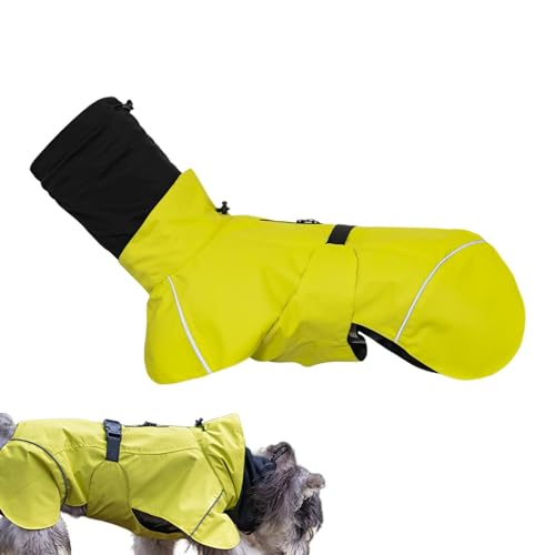 Hunderegenmäntel für mittelgroße Hunde, Hunderegenjacke | Hunderegenmantel atmungsaktiv - Leicht an- und auszuziehender Regenmantel, verstellbar, mit beruhigender Kopfbedeckung, wasserdichter Regenman von NAIYAN