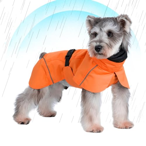 Wasserdichter Hunderegenmantel,Hunderegenmantel - Atmungsaktive Hunde-Regenjacke - Leicht an- und auszuziehender Regenmantel, verstellbar, mit beruhigender Kopfbedeckung, wasserdichter Regenmantel mit von NAIYAN
