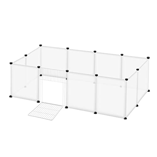 NAIZY Freigehege 12Pcs Laufstall 145x75x48cm Laufgitter Welpenlaufstall Weiß Kleintiergehege 35x45cm per Stück Freilaufgehege DIY Erweiterbar Kaninchen Meerschweinchen Gehege, mit Tür NAIZY Freigehege 12Pcs Laufstall 145x75x48cm Laufgitter Welpenlaufstall Weiß Kleintiergehege 35x45cm per Stück Freilaufgehege DIY Erweiterbar Kaninchen Meerschweinchen Gehege, mit Tür von NAIZY