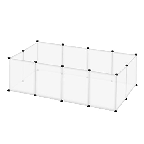 NAIZY Freigehege 12Pcs Laufstall 145x75x48cm Laufgitter Welpenlaufstall Weiß Kleintiergehege 35x45cm per Stück Freilaufgehege DIY Erweiterbar Kaninchen Meerschweinchen Gehege, ohne Tür NAIZY Freigehege 12Pcs Laufstall 145x75x48cm Laufgitter Welpenlaufstall Weiß Kleintiergehege 35x45cm per Stück Freilaufgehege DIY Erweiterbar Kaninchen Meerschweinchen Gehege, ohne Tür von NAIZY