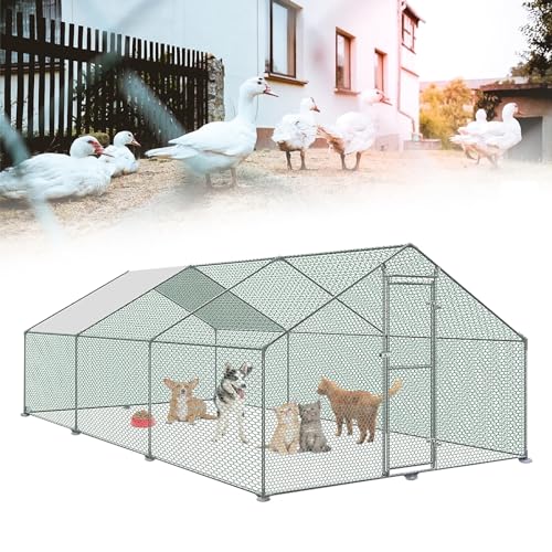 NAIZY Hühnerstall Hühner Freilaufgehege XXL 3x6x2m mit PE Sonnenschutzdach und Schloss Chicken Run Hühnergehege Hühnerauslauf für Voliere Hühner Kleintiere Ente Kaninchen NAIZY Hühnerstall Hühner Freilaufgehege XXL 3x6x2m mit PE Sonnenschutzdach und Schloss Chicken Run Hühnergehege Hühnerauslauf für Voliere Hühner Kleintiere Ente Kaninchen von NAIZY