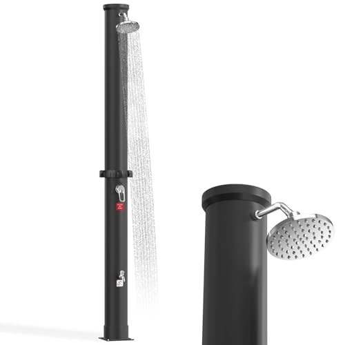NAIZY Solardusche 40 Liter Garten Aussendusche mit 360° Drehbar Regenduschkopf Pooldusche ohne Stromanschluss max. 60°C Gartendusche, Schwarz NAIZY Solardusche 40 Liter Garten Aussendusche mit 360° Drehbar Regenduschkopf Pooldusche ohne Stromanschluss max. 60°C Gartendusche, Schwarz von NAIZY
