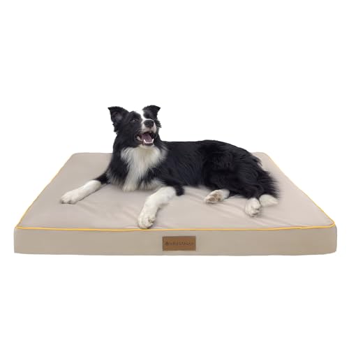 Hundebett, rechteckig, Kissen für Hunde und Katzen, Hundekissen, Anti-Stress, mit Reißverschluss, maschinenwaschbar, Größe XL, 100 x 70 cm von NAKLULU