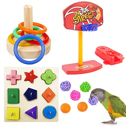 NAMIS Vogelspielzeug 13pcs Papagei Spielzeug Set papageienspielzeug Intelligenz Trainingsringe Rattan Kugeln Basketballkorb Vogelspielzeug für Wellensittiche Sittich Nymphensittich NAMIS Vogelspielzeug 13pcs Papagei Spielzeug Set papageienspielzeug Intelligenz Trainingsringe Rattan Kugeln Basketballkorb Vogelspielzeug für Wellensittiche Sittich Nymphensittich von NAMIS