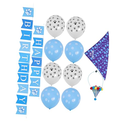 NAMOARLY 1satz Pet Geburtstag Dekoration Set Hundemütze Bandana Luftballons Banner Für Hundegeburtstagsfeiern Teiliges Set Für Süße Foto-Sessions NAMOARLY 1satz Pet Geburtstag Dekoration Set Hundemütze Bandana Luftballons Banner Für Hundegeburtstagsfeiern Teiliges Set Für Süße Foto-Sessions von NAMOARLY