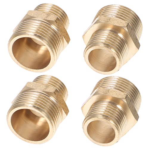 NAMOARLY 4 Teiliges Messing Reduzierstück Für Gartenschläuche Adapter Und Armaturen Tragbarer Geschirrspüler Wasserhahn Adapter Schlauchadapter 3/4 Auf 1/2 Erweiterbarer Schlauch von NAMOARLY