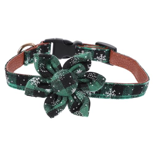 NAMOARLY Weihnachtshalsband Für Hunde Beruhigende Katzen Weihnachten Klein Katzenhalsband Katze Hundehalsband Kragen Haustier Züchten Zubehör Für Katzen Nicht Party Green Stoff von NAMOARLY