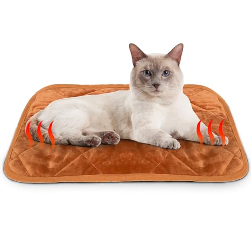 NAMOTEK Selbstwärmendes Katzenbett, für drinnen und draußen, superweich, selbstheizend, waschbar, Thermo-Pad für Katze und Hund, 53,3 x 40,9 cm von NAMOTEK