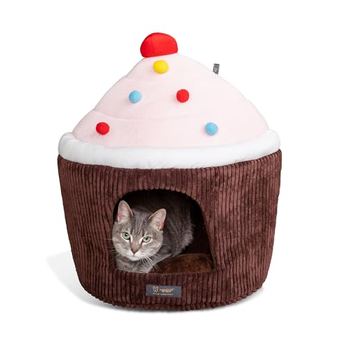NANDOG Insta Fun Specialty Hunde- und Katzenbett-Kollektion (großer Schokoladen-Cupcake) von NANDOG