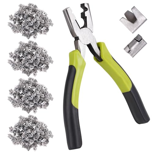 Kaninchenkäfig-Clips und Zangen, Drahtkäfig-Clips mit Zaunzange, Grün, 1200 Stück Kaninchenkäfig-Clips und Zangen, Drahtkäfig-Clips mit Zaunzange, Grün, 1200 Stück von NAOEDEAH