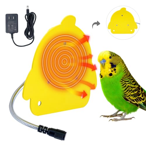 NAOEDEAH Vogelheizung für Käfig Vogelwärmer Snuggle Up Beheizte Pad Vogelwärmer für Papageiensittiche Conure Vogelkäfig Heizung, warme Vogelstange Ständer Vögel Käfig Zubehör und Zubehör (Gelb) NAOEDEAH Vogelheizung für Käfig Vogelwärmer Snuggle Up Beheizte Pad Vogelwärmer für Papageiensittiche Conure Vogelkäfig Heizung, warme Vogelstange Ständer Vögel Käfig Zubehör und Zubehör (Gelb) von NAOEDEAH
