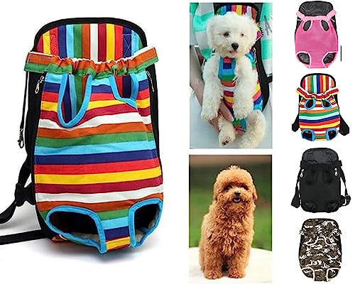 NARFIRE Transporttasche für Hunde und Katzen, tragbar, Segeltuch, doppelte Schultergurte, Brusttasche, Rucksack von NARFIRE