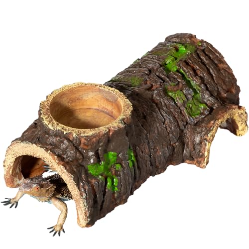 Reptilien- & Amphibien-Versteck Höhle & Baum Simulation Lebensraum komplett mit Futtertank, ideal für Eidechsen, Geckos, Schlangen, Salamander, Spinnen, Einsiedlerkrebse, Baumfrösche, Schildkröten & Reptilien- & Amphibien-Versteck Höhle & Baum Simulation Lebensraum komplett mit Futtertank, ideal für Eidechsen, Geckos, Schlangen, Salamander, Spinnen, Einsiedlerkrebse, Baumfrösche, Schildkröten & von NASIDE