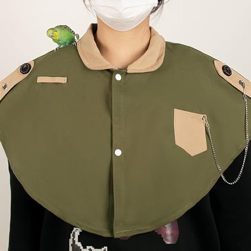 Schulterschutzumhang für Vogeltraining, kratzfestes Design mit Taschen (Grün) von NASIDE