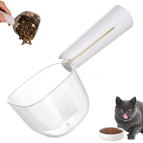 Haustierfutter Scoop 90-120g Katze & Hundefutter Scoop mit Skala & Versiegelungsschlitz Easy Wäschetrudel Bauchmessung für Haustierbesitzer Haustierfutter Scoop 90-120g Katze & Hundefutter Scoop mit Skala & Versiegelungsschlitz Easy Wäschetrudel Bauchmessung für Haustierbesitzer von NASSMOSSE