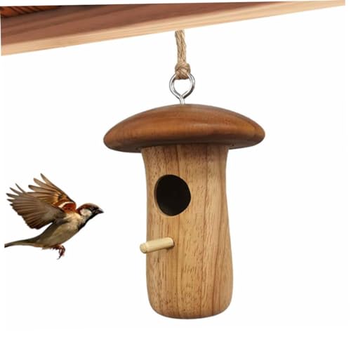 Hummingbird House, Holzvogelnisthaus 1 Zoll Loch 4,7 x 3,7 Zoll, Vogelnest für Gartengeschenke außerhalb von NASSMOSSE