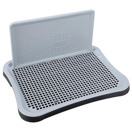 Hundetöpfchen, 50,8 x 40,6 cm, spritzwassergeschützte Hundetoilette mit Wand und Urintrank, abnehmbar und leicht zu reinigen, Haustierbedarf für Zuhause, Haustiergeschäft von NASSMOSSE