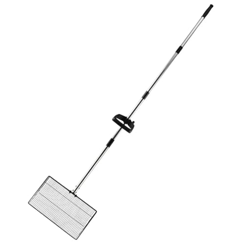 NASSMOSSE Chicken Poop Scooper, dehnbares Metall tragbarer Mehrzweck -Hühnchen -Coop -Rechen mit langem Griff für Sand, Reinigung, Haustierversorgungen von NASSMOSSE