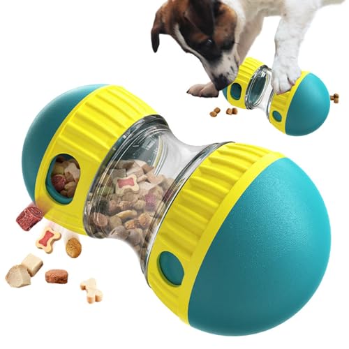 NASSMOSSE Dog Treat Ball Interactive Treat Dispensing Dog Toys Slow Feeding Dog Treat Dispenser Durable Food Grade Treat Ball for Dogs Adjustable Dispensing Hole Gastrointestinal Care von NASSMOSSE