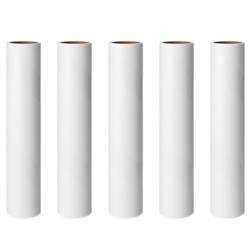 NASSMOSSE Sticky Roller Nachfüllung, austauschbarer Rollenkopf Lint Nachfüllhaar Aufkleber Kleber Ersatzköpfe für tierische Haare, Dander und Flusen von Boden und Möbeln (5 Packung) von NASSMOSSE