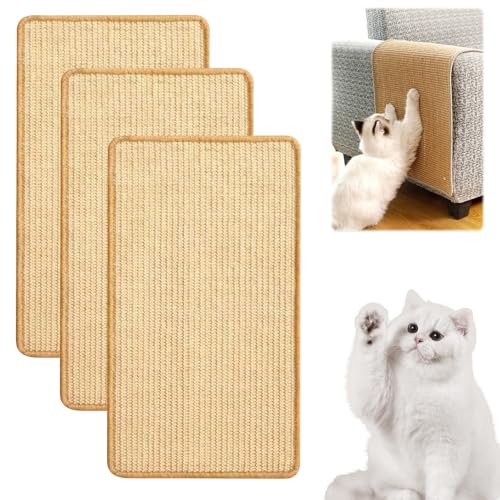 3 Stück Kratzmatte Katze, NATNAV Kratzbretter Katze Sisal 50x25cm, Katzenkratzbretter Kratzmatte für Schützt Teppiche und Sofas,Originalfarbe 3 Stück Kratzmatte Katze, NATNAV Kratzbretter Katze Sisal 50x25cm, Katzenkratzbretter Kratzmatte für Schützt Teppiche und Sofas,Originalfarbe von NATNAV