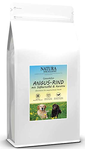 NATURA EXCELLENT Hundefutter Adult mit Angus- Rind und Süßkartoffel 12kg von NATURA EXCELLENT