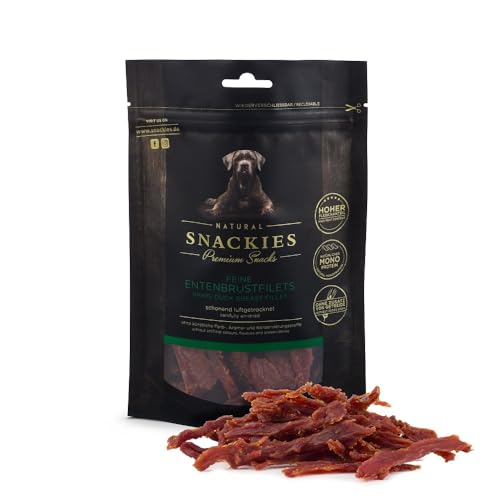 SNACKIES 16er-Pack (à 180g) Premium Snacks für Hunde, Feine Entenbrustfilets ohne Zusatz von Getreide, Zucker, Farb-, Aroma- und Konservierungsstoffe, schonend luftgetrocknete Leckerli SNACKIES 16er-Pack (à 180g) Premium Snacks für Hunde, Feine Entenbrustfilets ohne Zusatz von Getreide, Zucker, Farb-, Aroma- und Konservierungsstoffe, schonend luftgetrocknete Leckerli von NATURAL SNACKIES Premium Snacks