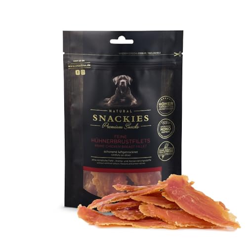 SNACKIES 16er-Pack (à 180g) Premium Snacks für Hunde, Feine Hühnerbrustfilets ohne Zusatz von Getreide, Zucker, Farb-, Aroma- und Konservierungsstoffe, schonend luftgetrocknete Leckerli SNACKIES 16er-Pack (à 180g) Premium Snacks für Hunde, Feine Hühnerbrustfilets ohne Zusatz von Getreide, Zucker, Farb-, Aroma- und Konservierungsstoffe, schonend luftgetrocknete Leckerli von NATURAL SNACKIES Premium Snacks