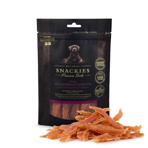 SNACKIES 16er-Pack (à 180g) Premium Snacks für Hunde, Feine Hünerbruststreifen ohne Zusatz von Getreide, Zucker, Farb-, Aroma- und Konservierungsstoffe, schonend luftgetrocknete Leckerli SNACKIES 16er-Pack (à 180g) Premium Snacks für Hunde, Feine Hünerbruststreifen ohne Zusatz von Getreide, Zucker, Farb-, Aroma- und Konservierungsstoffe, schonend luftgetrocknete Leckerli von NATURAL SNACKIES Premium Snacks